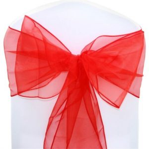 Red Organza Sash