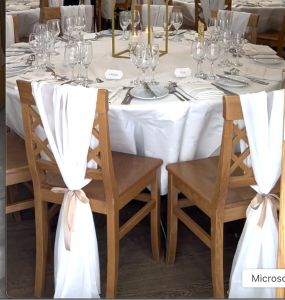 Chiffon Chair Drape – White