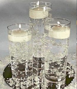 Glass Cylinder Vase with LED Pillar or Floating Candle Small