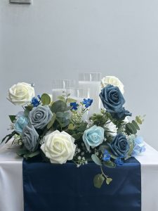 Table runners Satin Naviblue